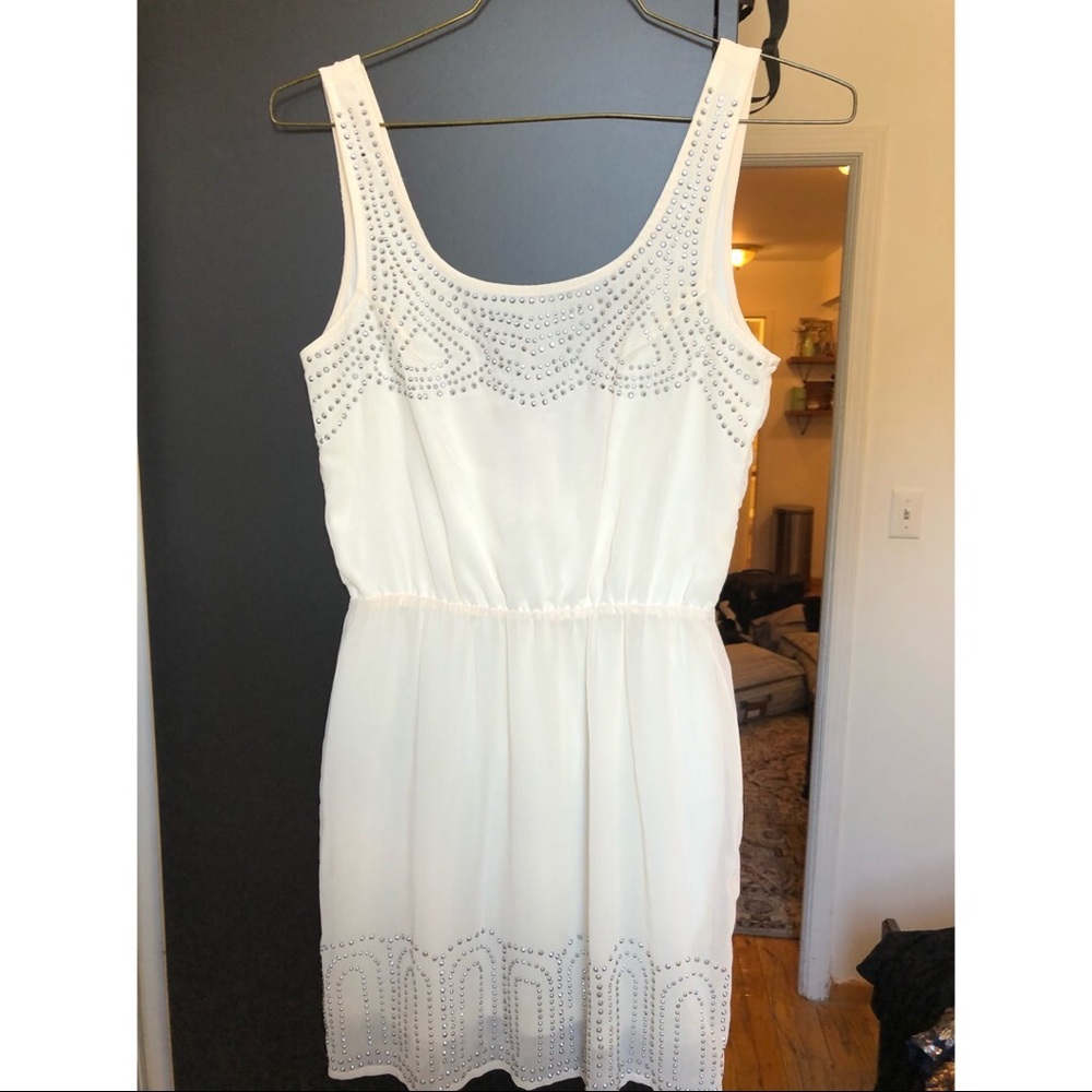 Boutique mini dress- Cream/white